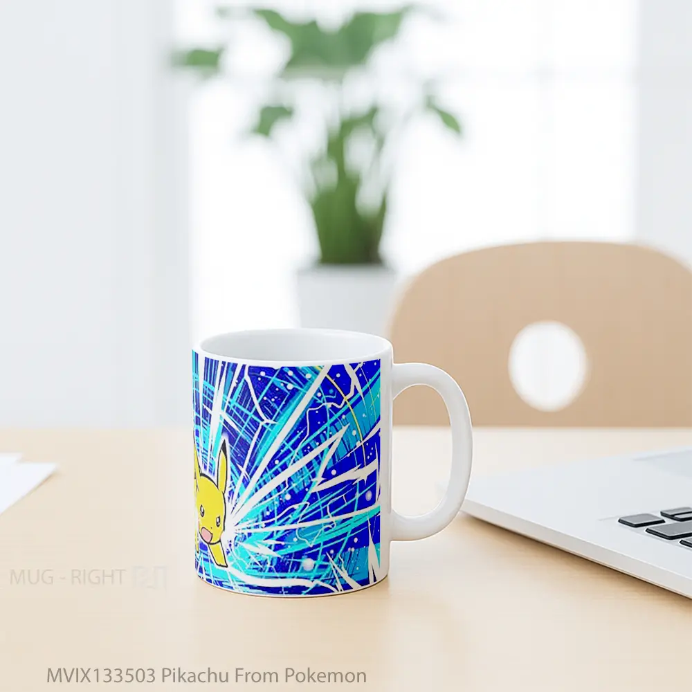 Mug Pikachu From Pokemon Cangkir Anime - All-side / Desain