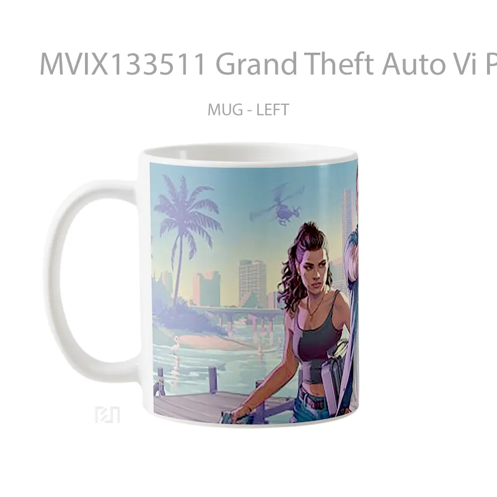 Mug Grand Theft Auto Vi Protagonists Gelas Keramik Unik - All-side / Desain