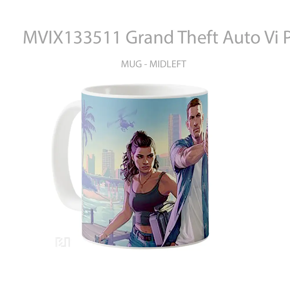 Mug Grand Theft Auto Vi Protagonists Gelas Keramik Unik - All-side / Desain