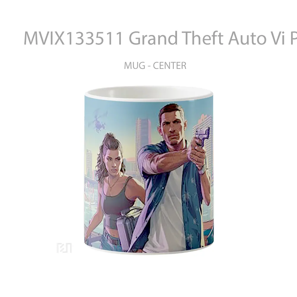 Mug Grand Theft Auto Vi Protagonists Gelas Keramik Unik