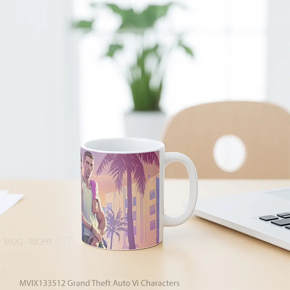 Mug Grand Theft Auto Vi Characters Gelas Keramik Unik - All-side / Desain