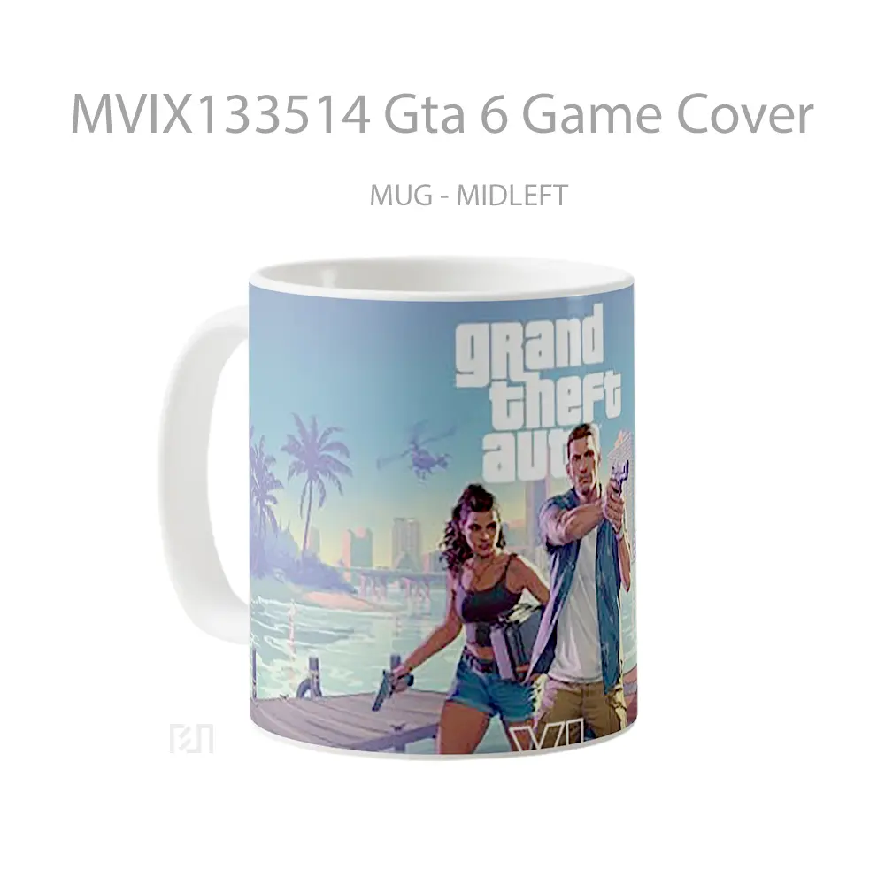 Mug Gta 6 Game Cover Cangkir Gamer - All-side / Desain