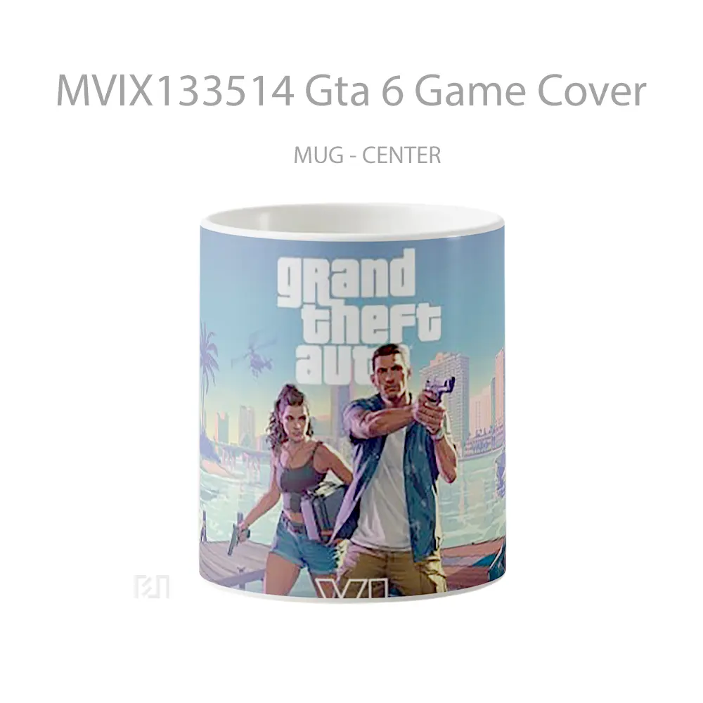 Mug Gta 6 Game Cover Cangkir Gamer