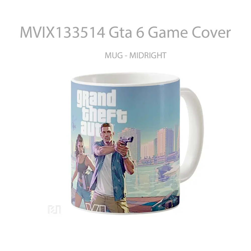 Mug Gta 6 Game Cover Cangkir Gamer - All-side / Desain