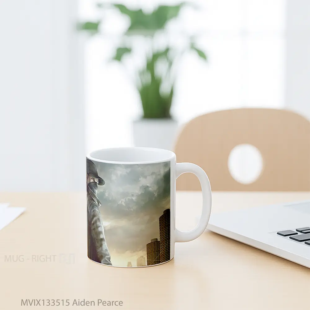 Mug Aiden Pearce Gelas Keramik Unik - All-side / Desain