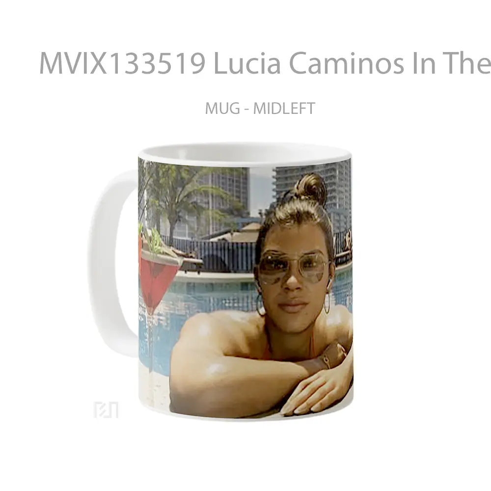 Mug Lucia Caminos In The Pool Gta 6 Gelas Keramik Unik - All-side / Desain