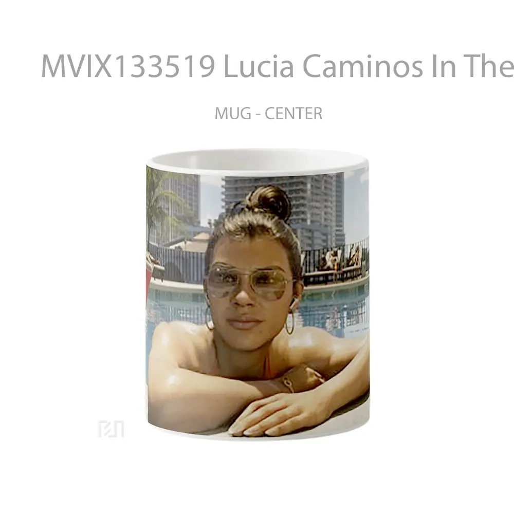 Mug Lucia Caminos In The Pool Gta 6 Gelas Keramik Unik