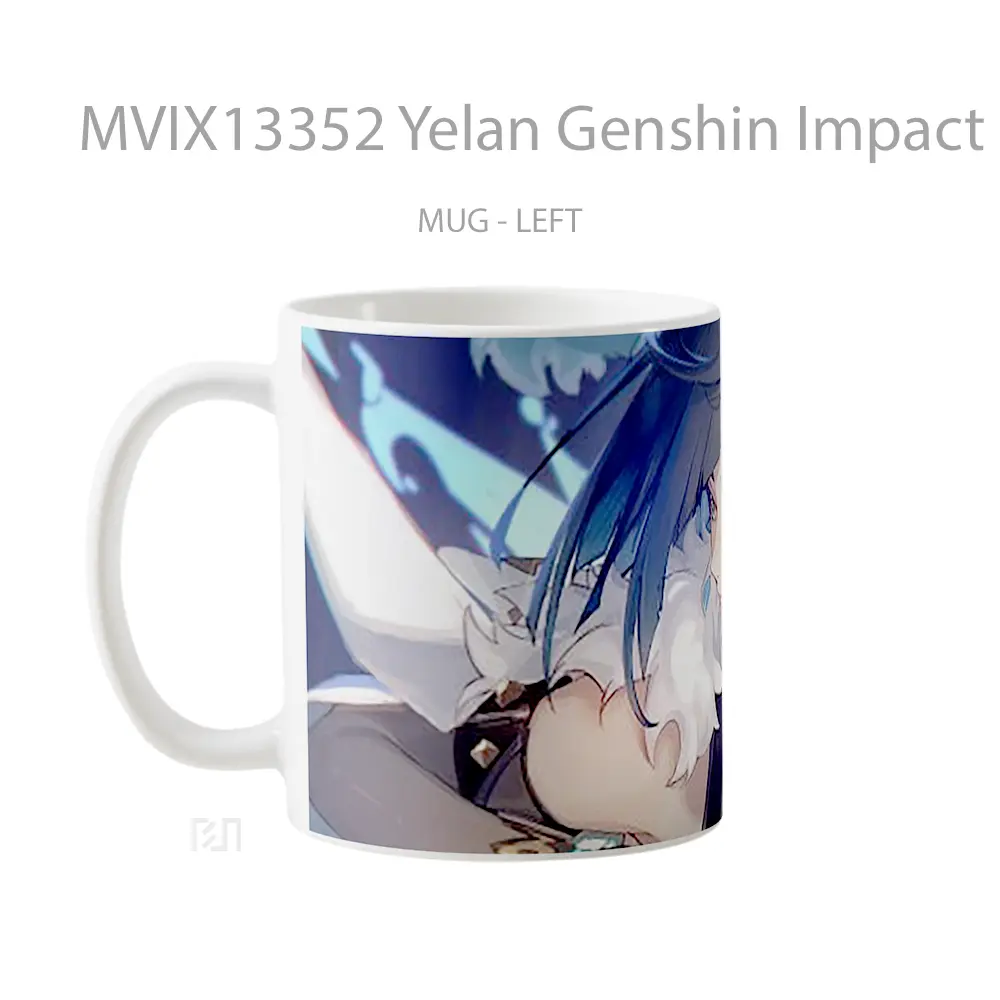 Mug Yelan Genshin Impact Art V2 Cangkir Gamer - All-side / Desain