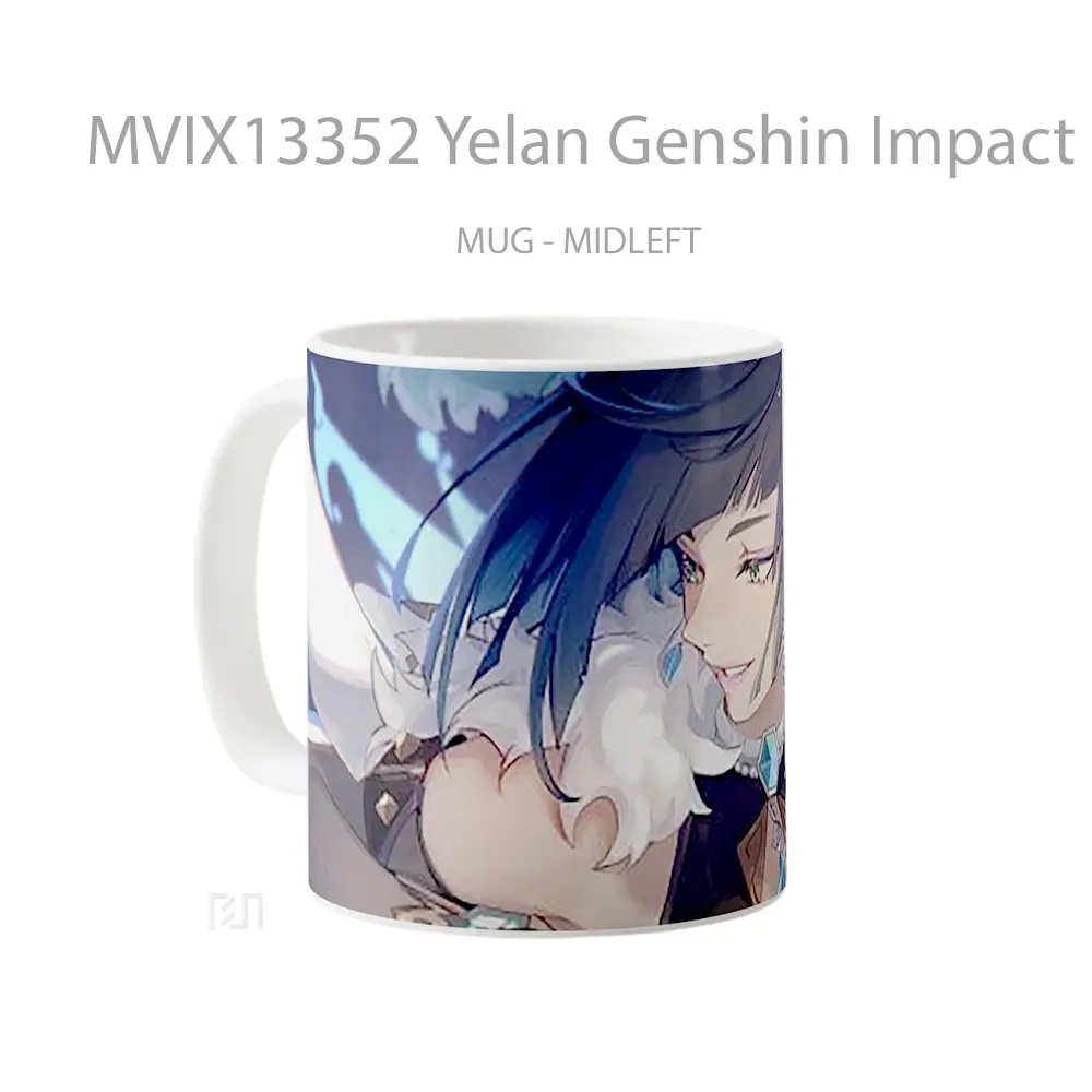 Mug Yelan Genshin Impact Art V2 Cangkir Gamer - All-side / Desain