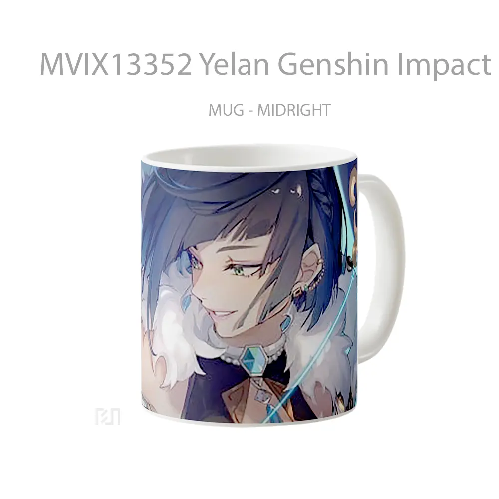 Mug Yelan Genshin Impact Art V2 Cangkir Gamer - All-side / Desain
