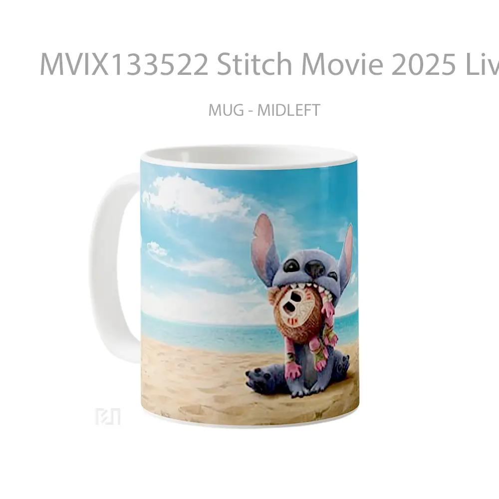 Mug Stitch Movie 2025 Live Action Gelas Keramik Unik - All-side / Desain