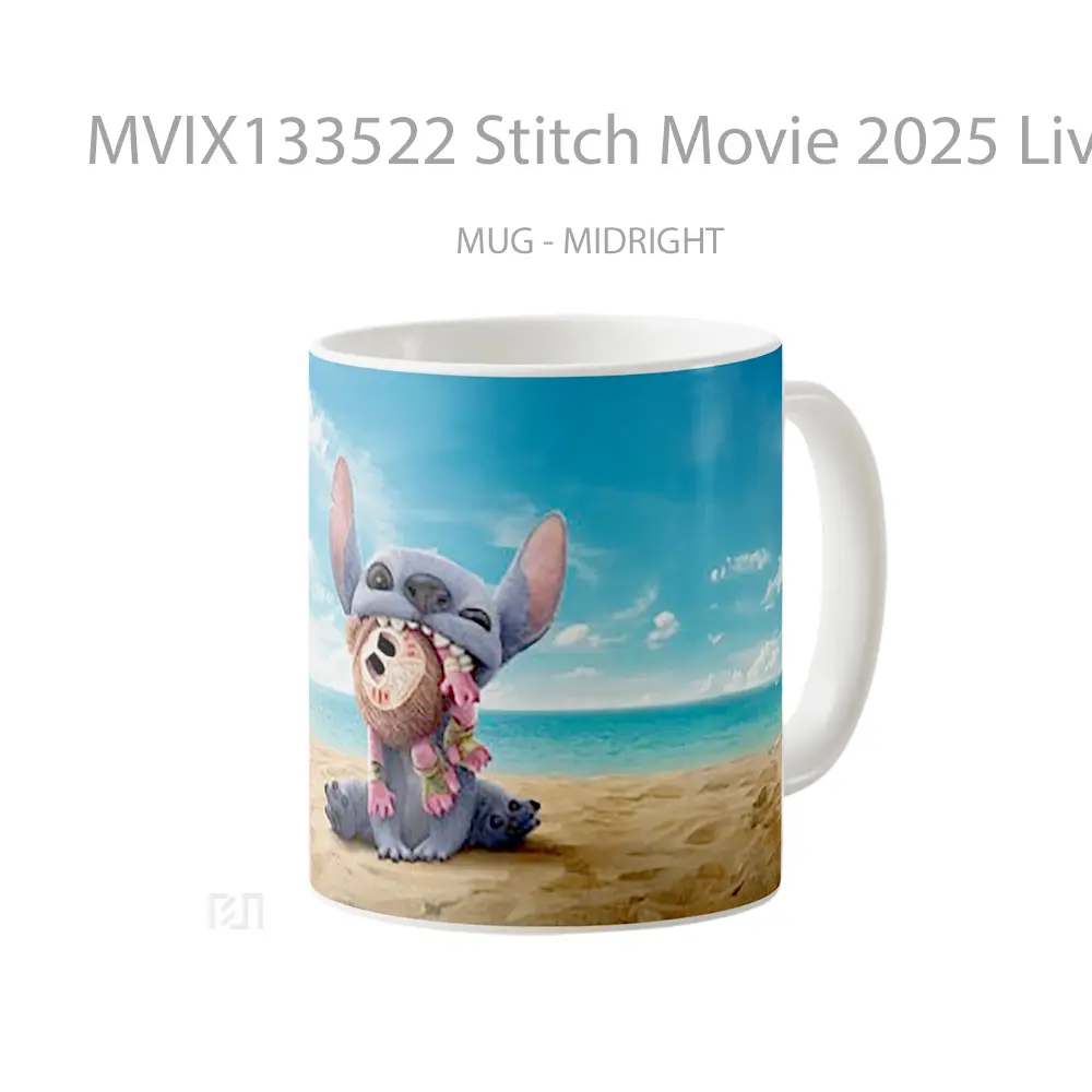 Mug Stitch Movie 2025 Live Action Gelas Keramik Unik - All-side / Desain