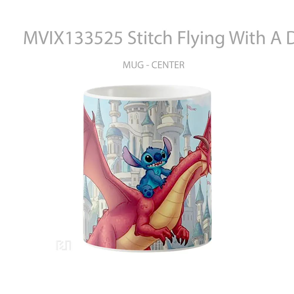 Mug Stitch Flying With A Dragon Gelas Fantasi
