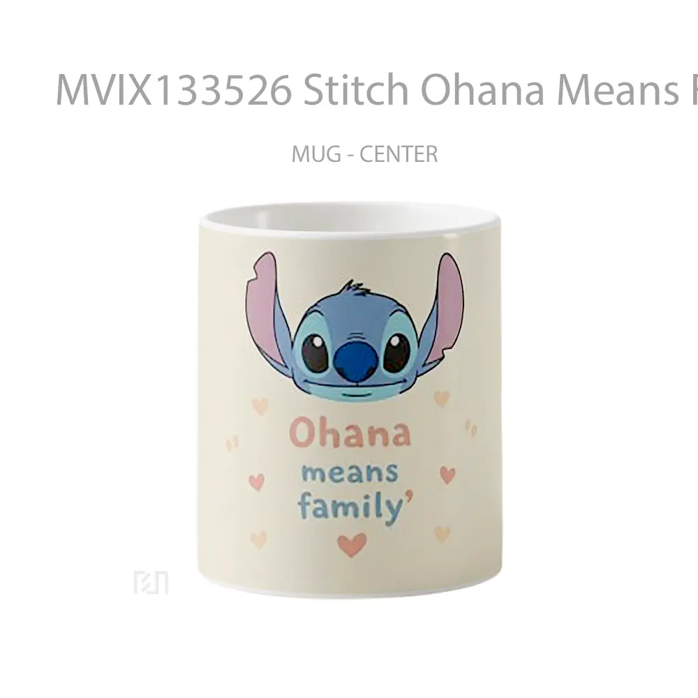 Mug Stitch Ohana Means Family Gelas Keramik Unik