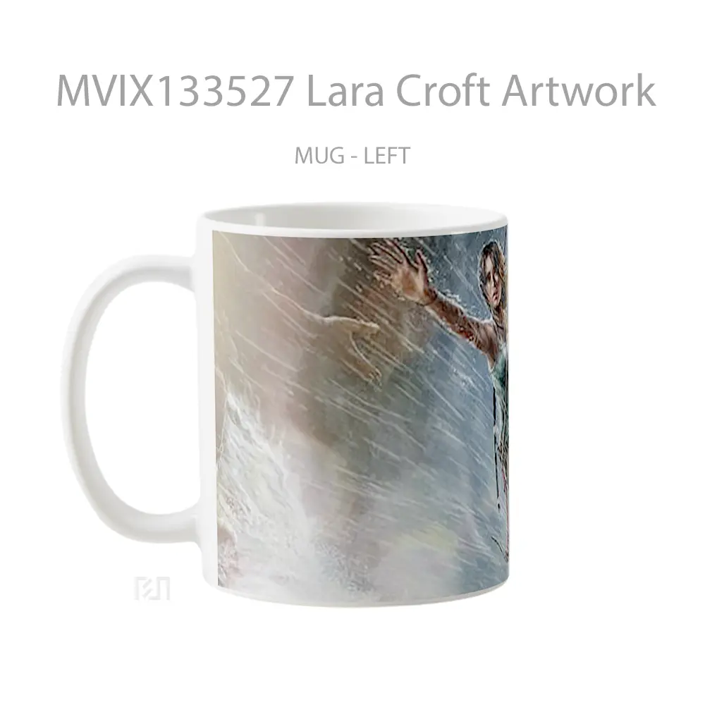 Mug Lara Croft Artwork Gelas Seni Modern - All-side / Desain