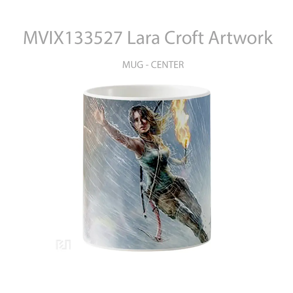 Mug Lara Croft Artwork Gelas Seni Modern
