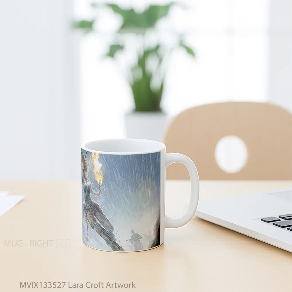 Mug Lara Croft Artwork Gelas Seni Modern - All-side / Desain