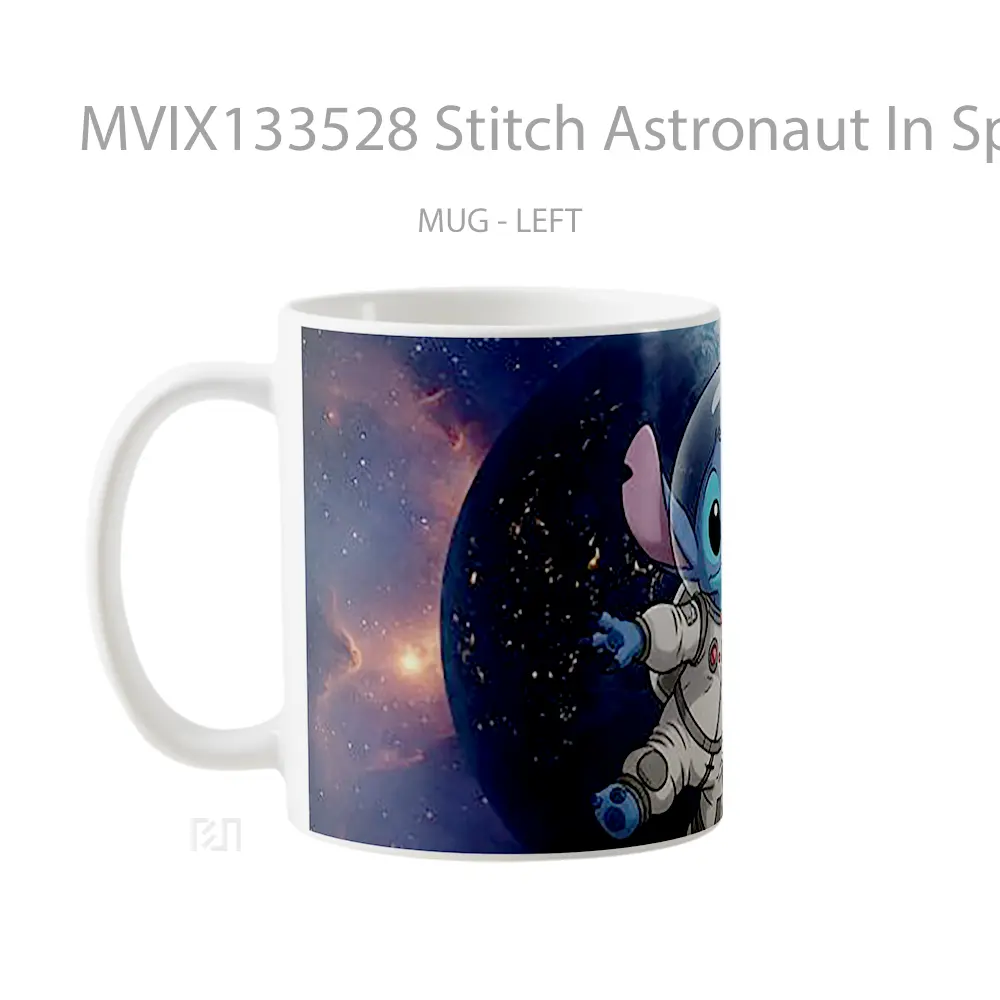 Mug Stitch Astronaut In Space Gelas Astronomi - All-side / Desain