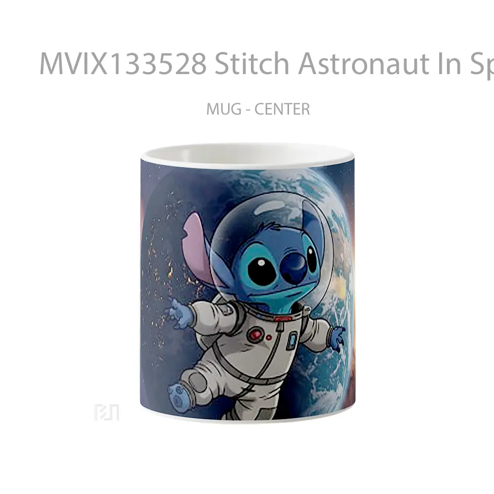 Mug Stitch Astronaut In Space Gelas Astronomi