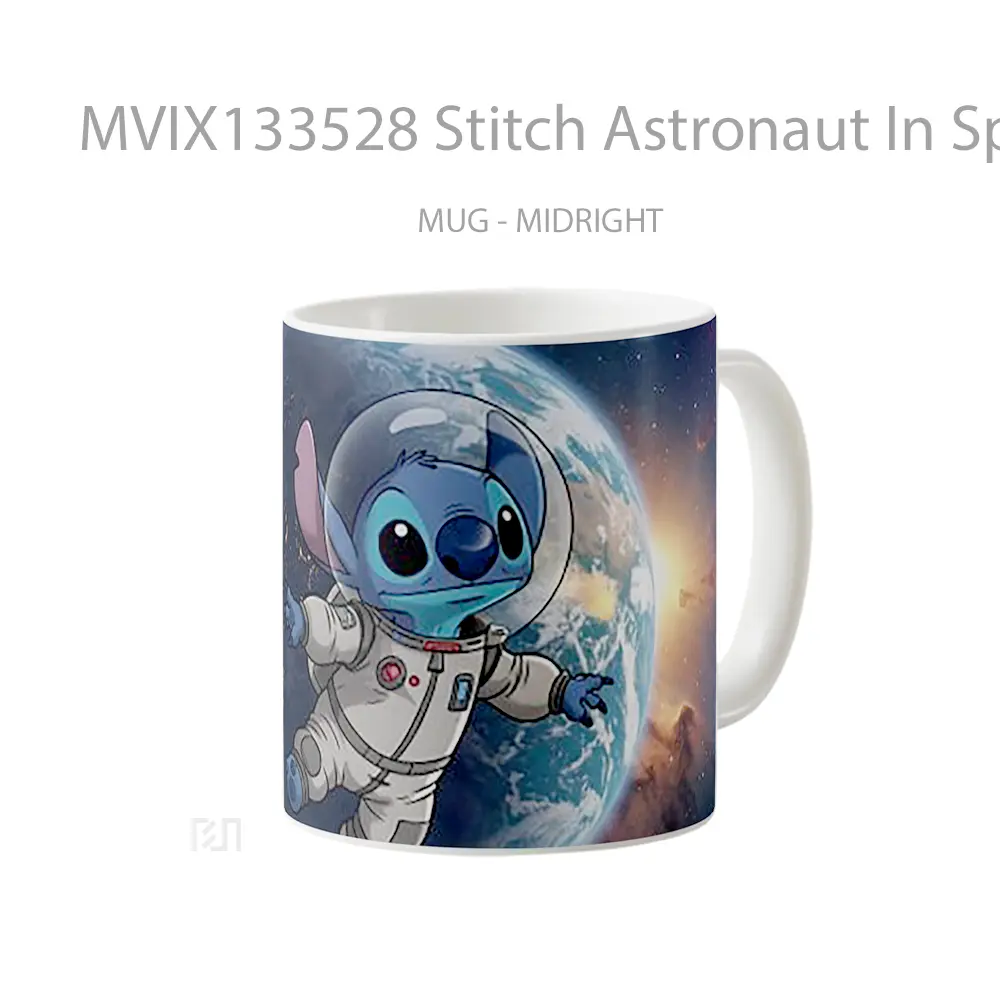 Mug Stitch Astronaut In Space Gelas Astronomi - All-side / Desain