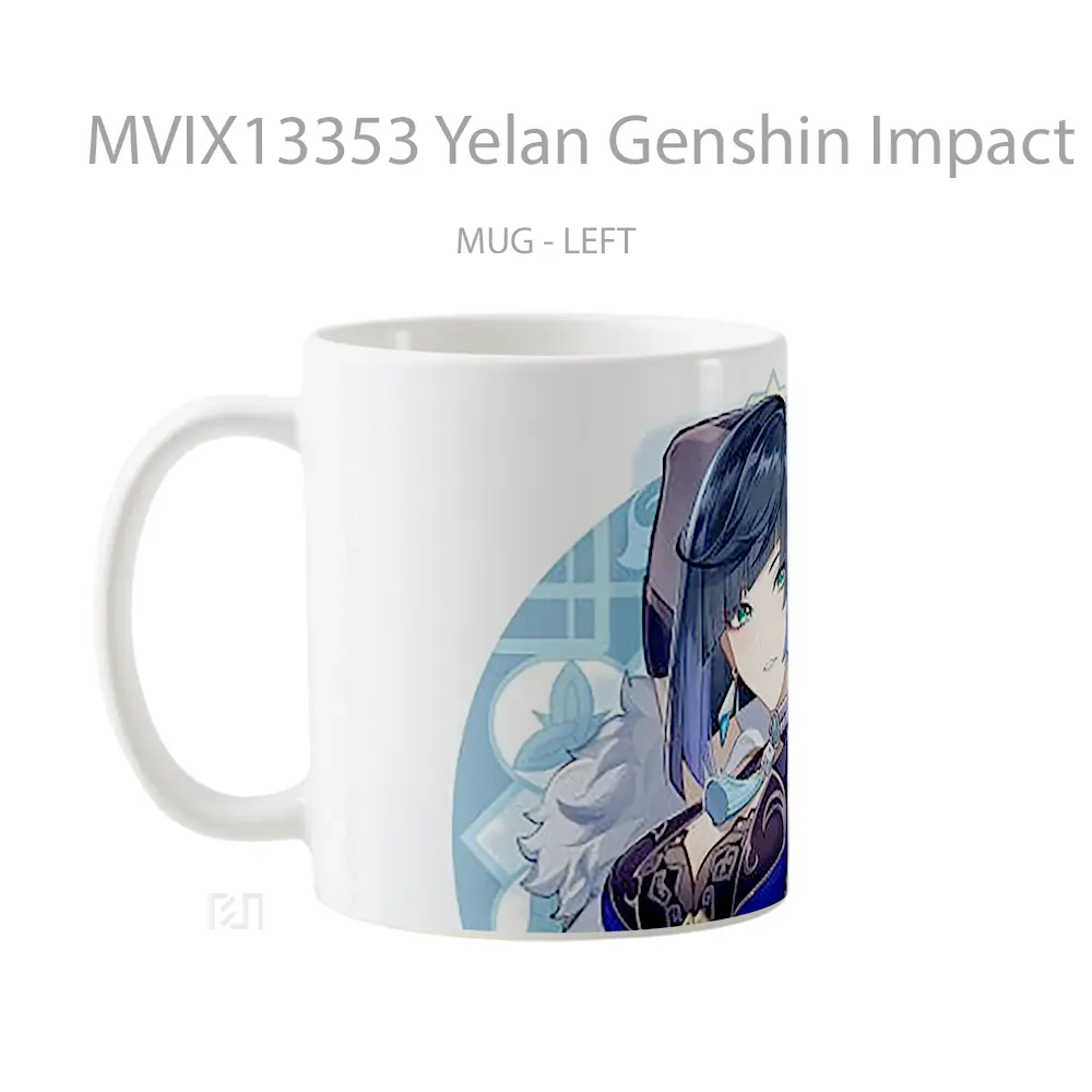 Mug Yelan Genshin Impact Cangkir Gamer - All-side / Desain