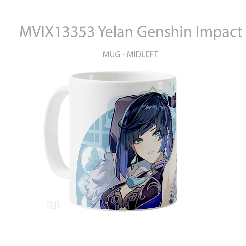 Mug Yelan Genshin Impact Cangkir Gamer - All-side / Desain