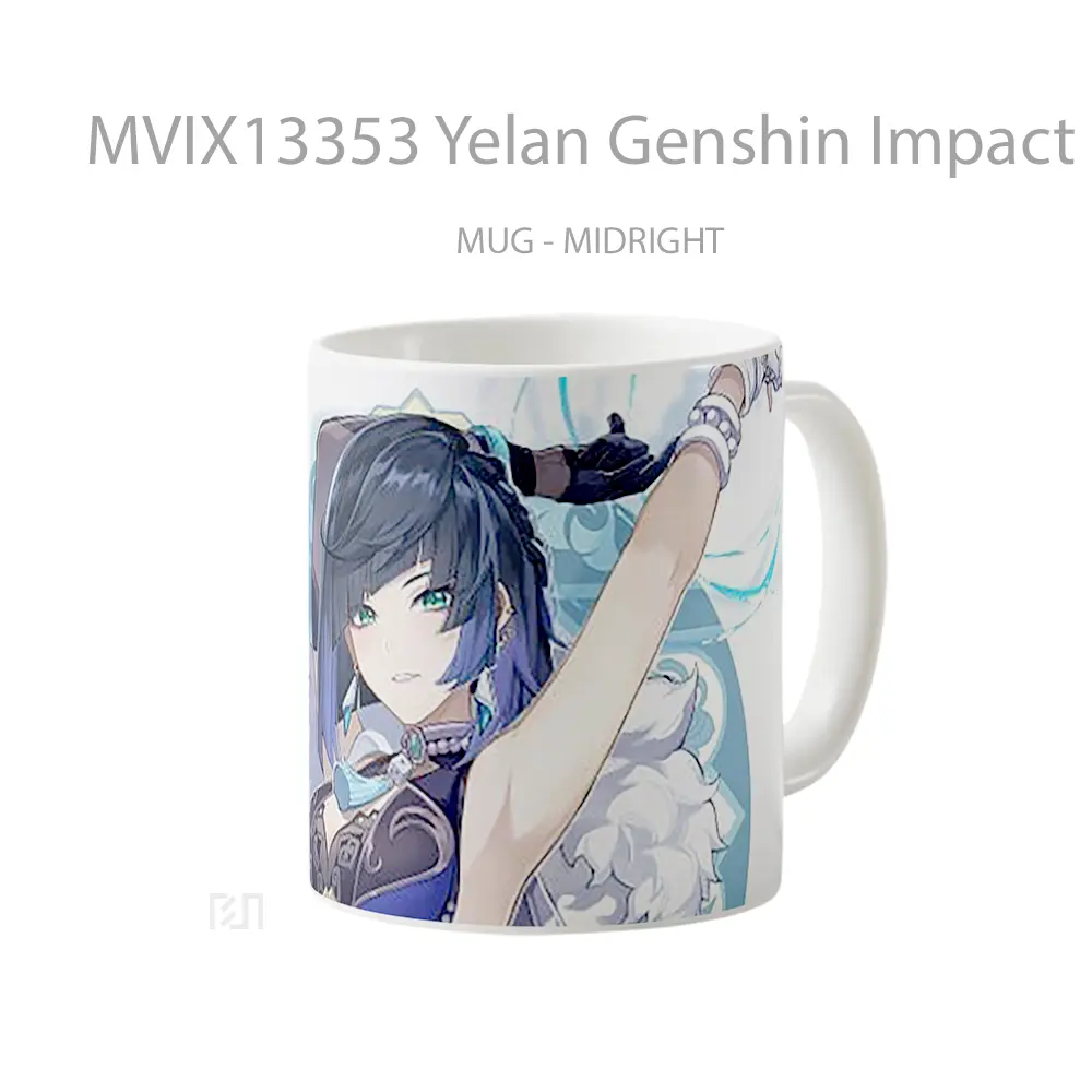 Mug Yelan Genshin Impact Cangkir Gamer - All-side / Desain