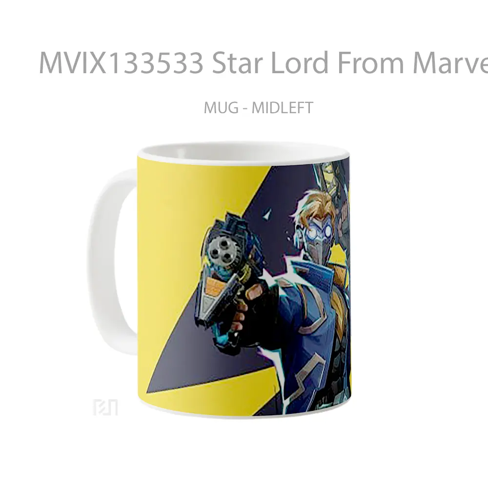 Mug Star Lord From Marvel Rivals Gelas Superhero - All-side / Desain