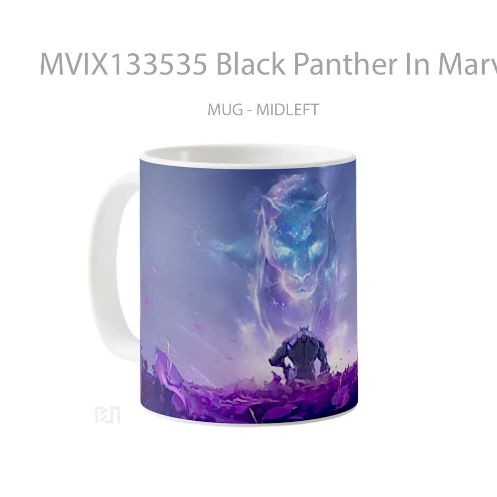 Mug Black Panther In Marvel Rivals Gelas Superhero - All-side / Desain