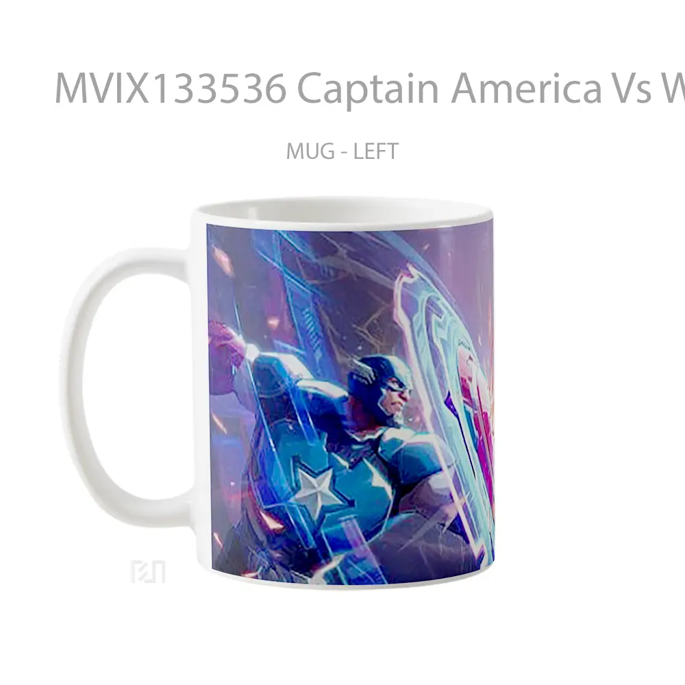 Mug Captain America Vs Winter Solider In Marvel Rivals Gelas Superhero - All-side / Desain