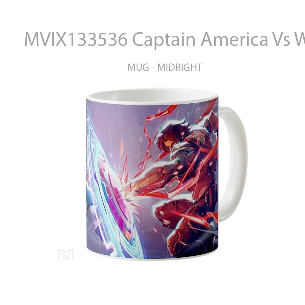 Mug Captain America Vs Winter Solider In Marvel Rivals Gelas Superhero - All-side / Desain