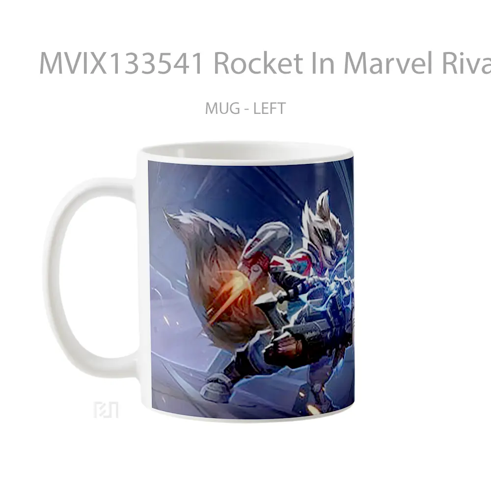 Mug Rocket In Marvel Rivals Gelas Superhero - All-side / Desain