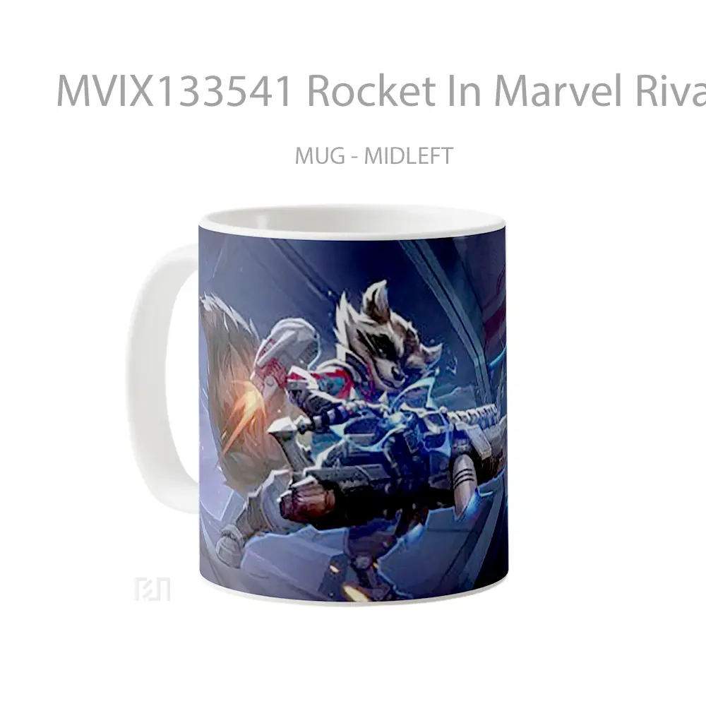 Mug Rocket In Marvel Rivals Gelas Superhero - All-side / Desain