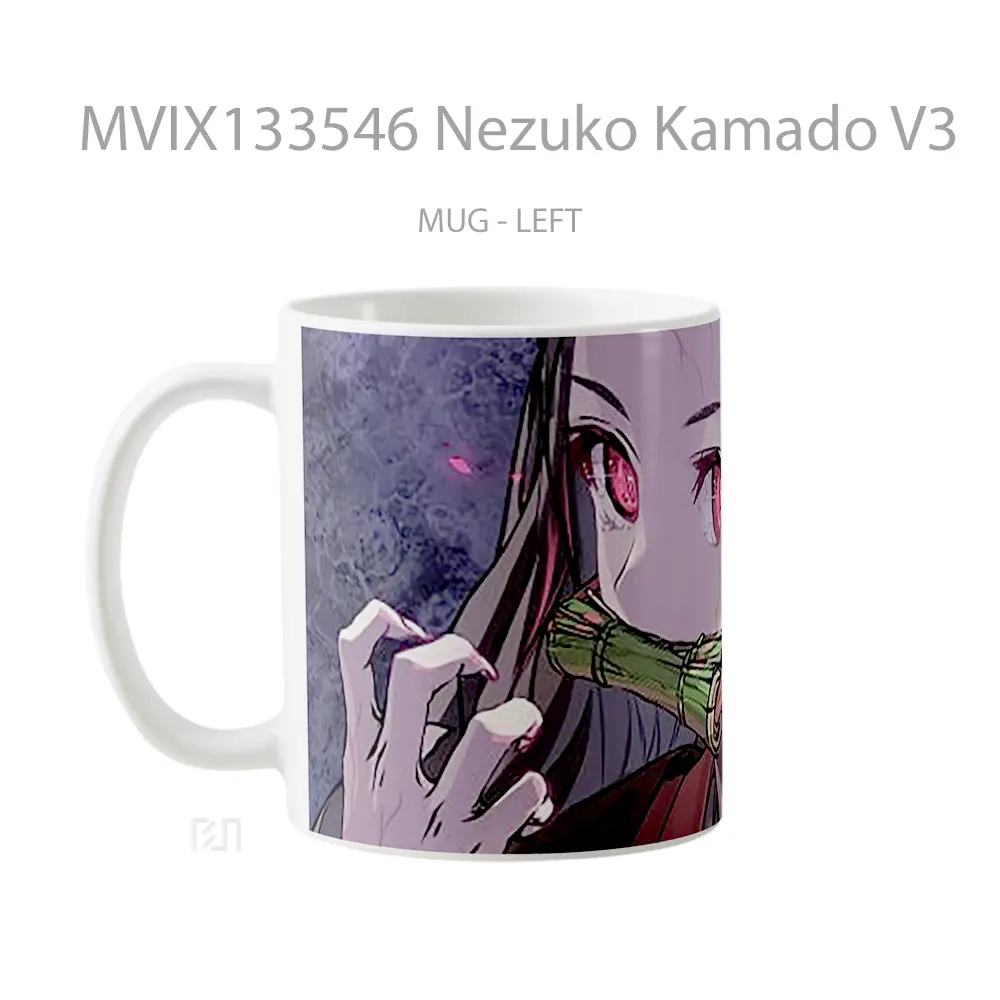 Mug Nezuko Kamado V3 Cangkir Anime - All-side / Desain