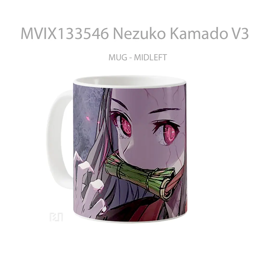 Mug Nezuko Kamado V3 Cangkir Anime - All-side / Desain