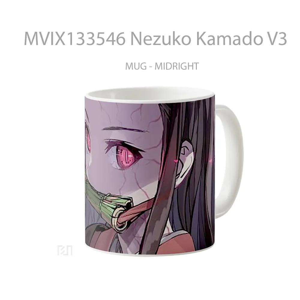 Mug Nezuko Kamado V3 Cangkir Anime - All-side / Desain