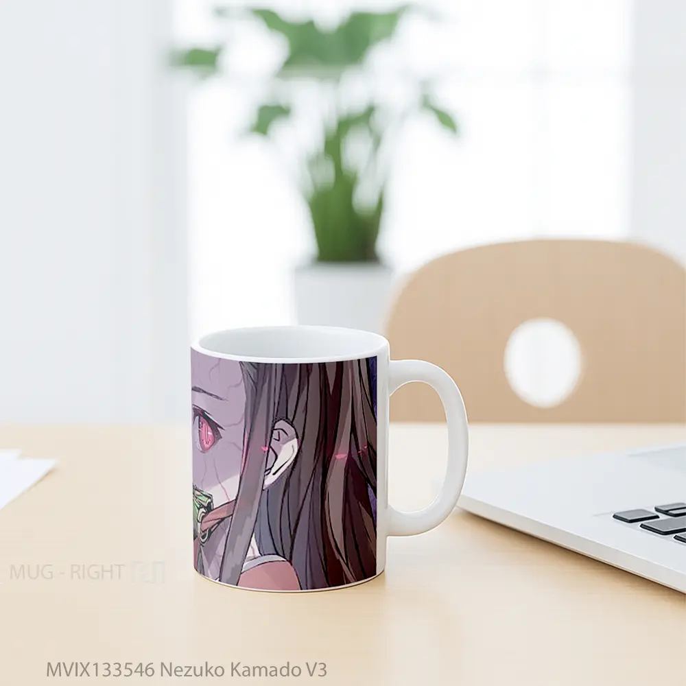 Mug Nezuko Kamado V3 Cangkir Anime - All-side / Desain