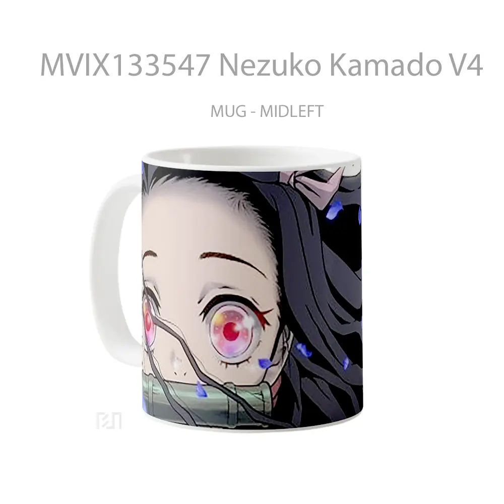 Mug Nezuko Kamado V4 Cangkir Anime - All-side / Desain