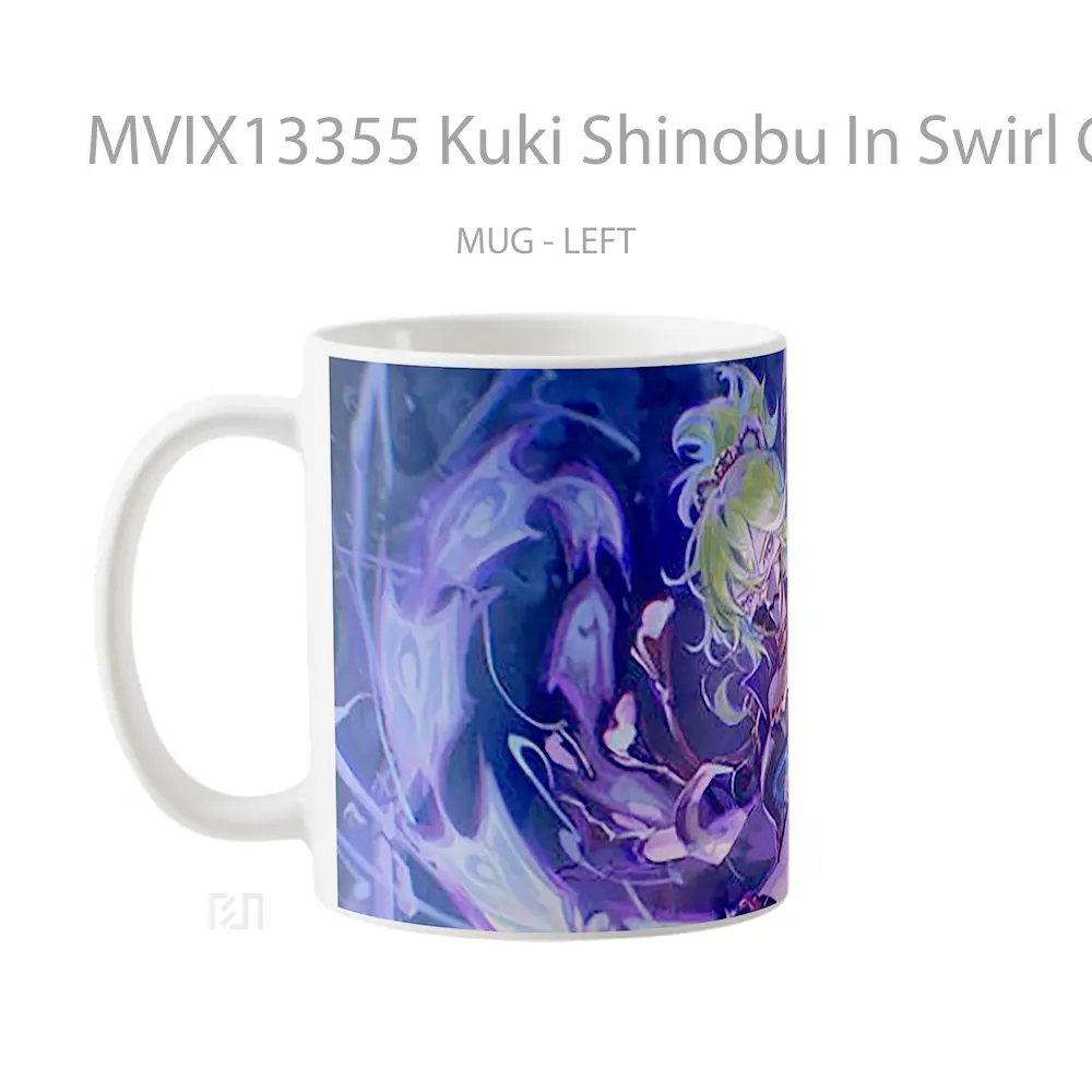 Mug Kuki Shinobu In Swirl Genshin Impact Cangkir Gamer - All-side / Desain