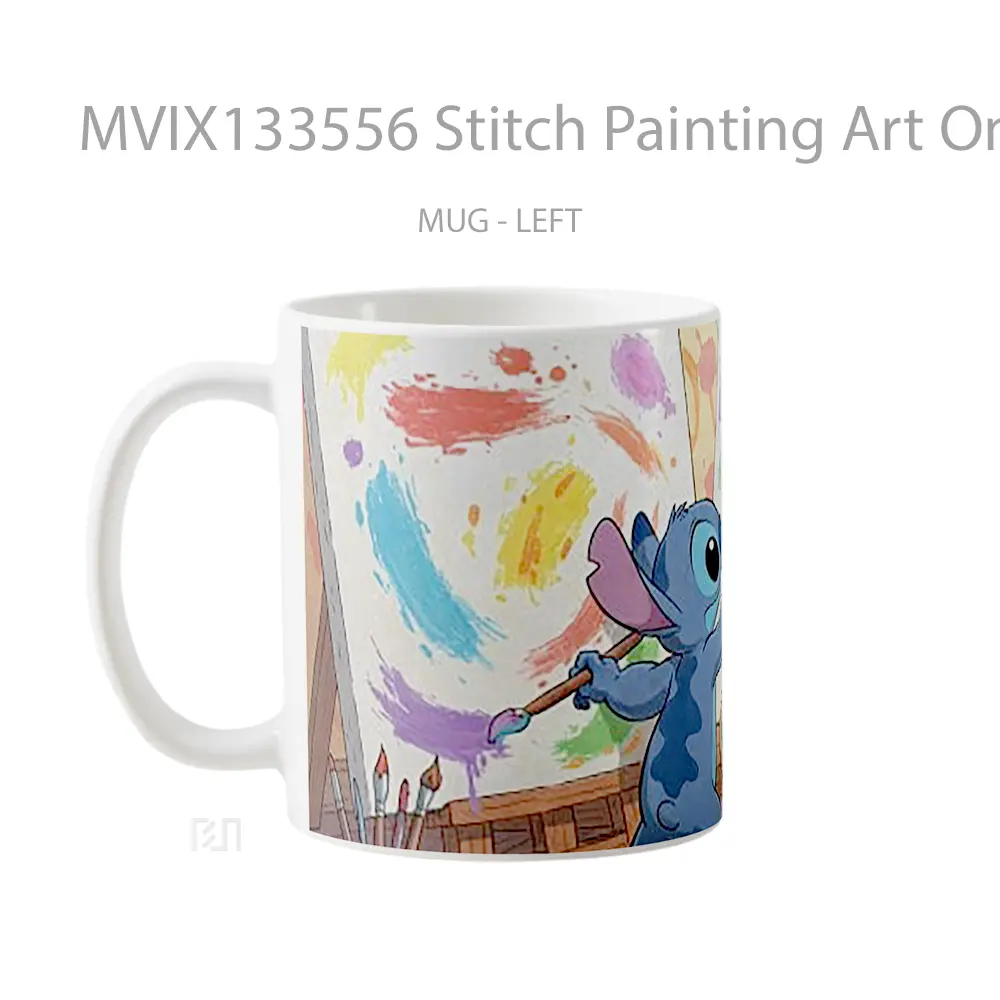 Mug Stitch Painting Art On Canvas Gelas Seni Modern - All-side / Desain
