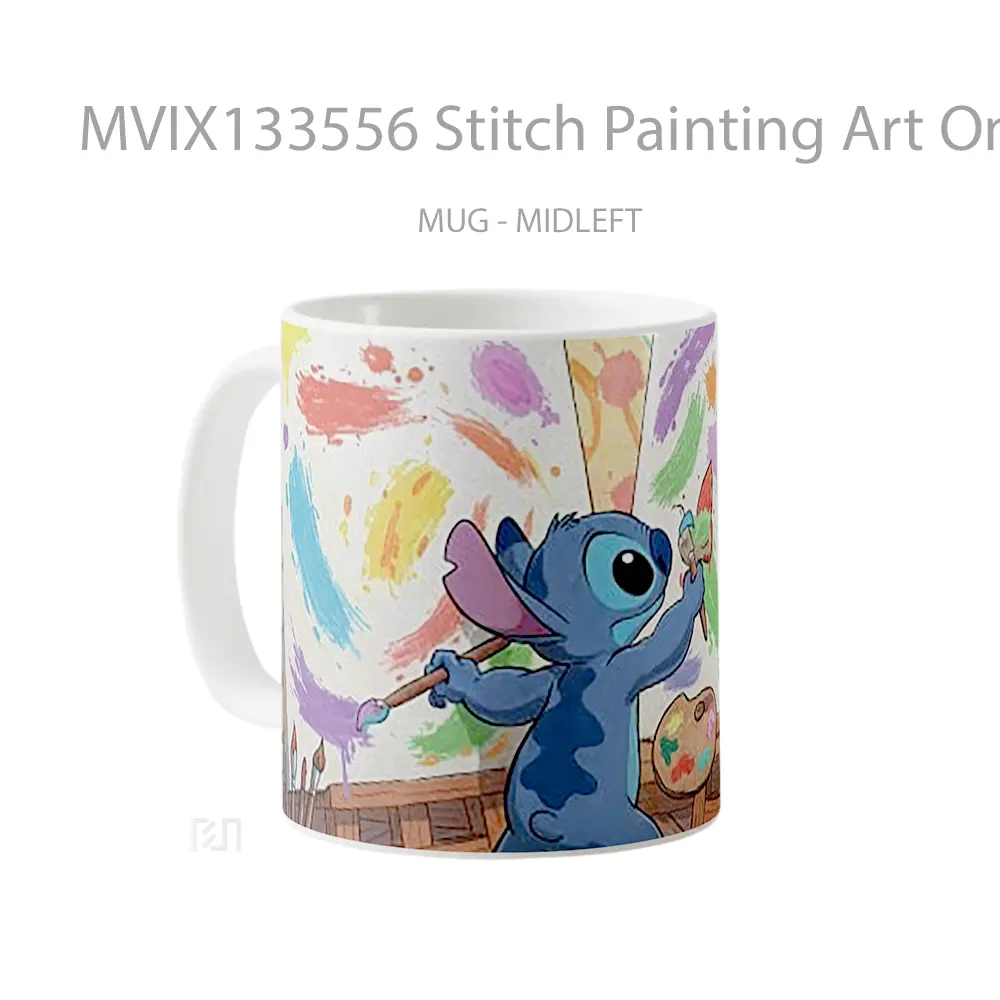 Mug Stitch Painting Art On Canvas Gelas Seni Modern - All-side / Desain