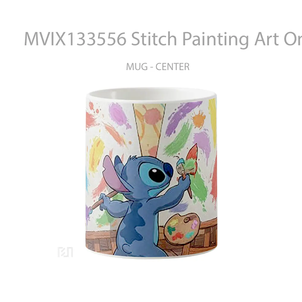 Mug Stitch Painting Art On Canvas Gelas Seni Modern