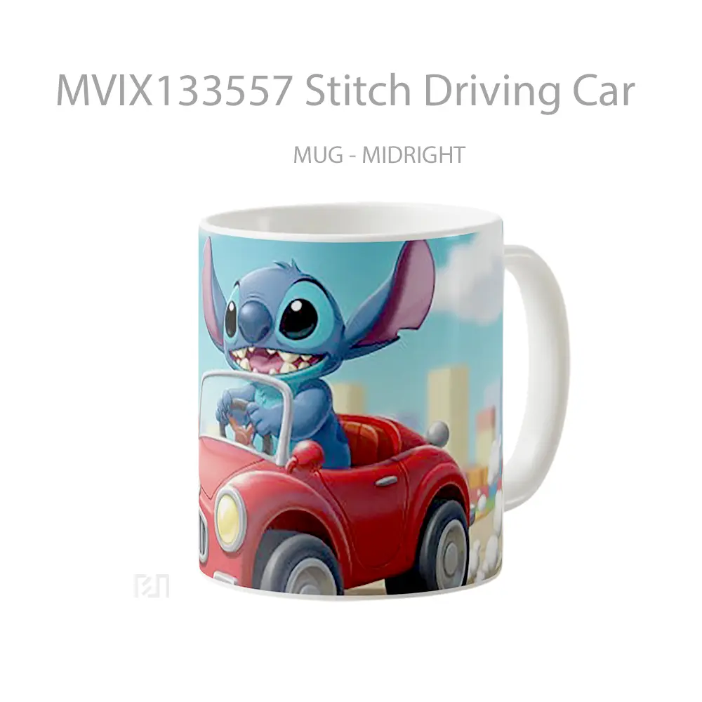 Mug Stitch Driving Car Cangkir Mobil - All-side / Desain
