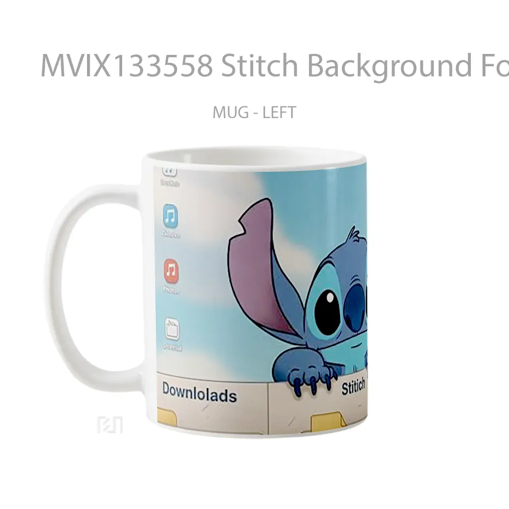 Mug Stitch Background For Pc Desktop Gelas Keramik Unik - All-side / Desain