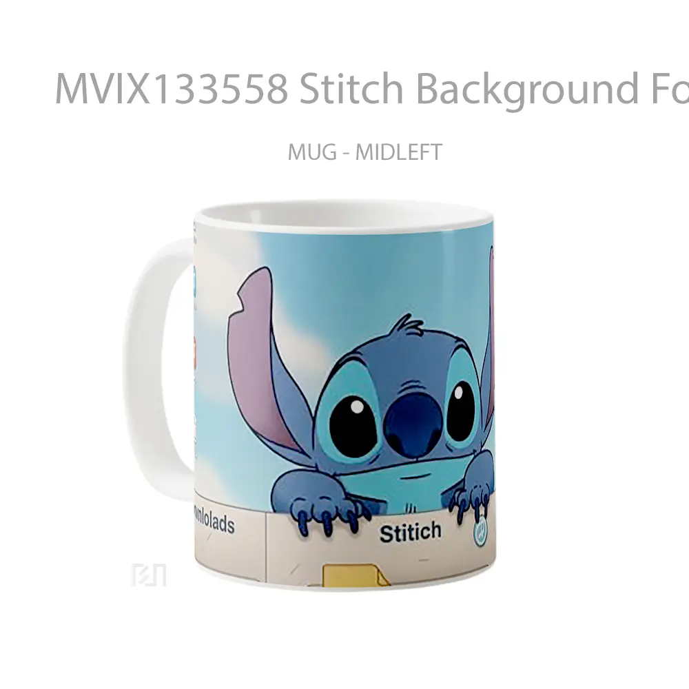 Mug Stitch Background For Pc Desktop Gelas Keramik Unik - All-side / Desain