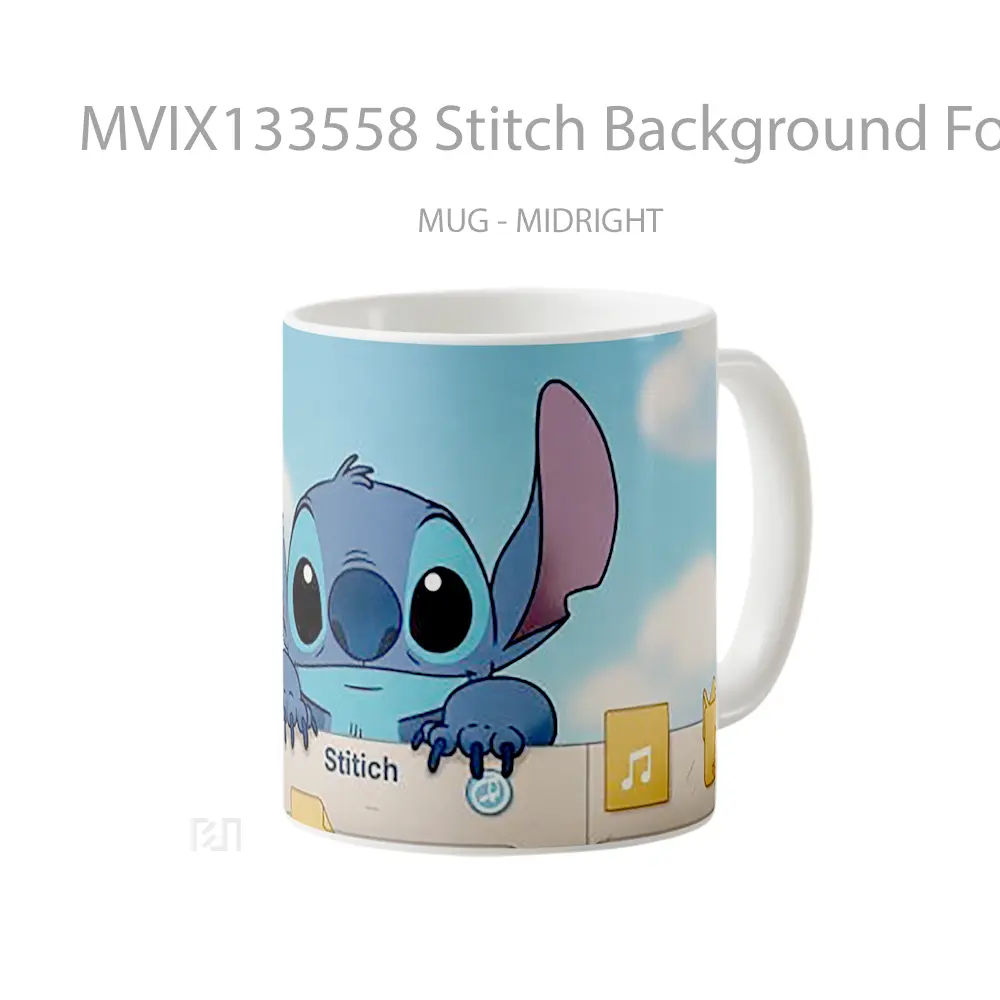 Mug Stitch Background For Pc Desktop Gelas Keramik Unik - All-side / Desain