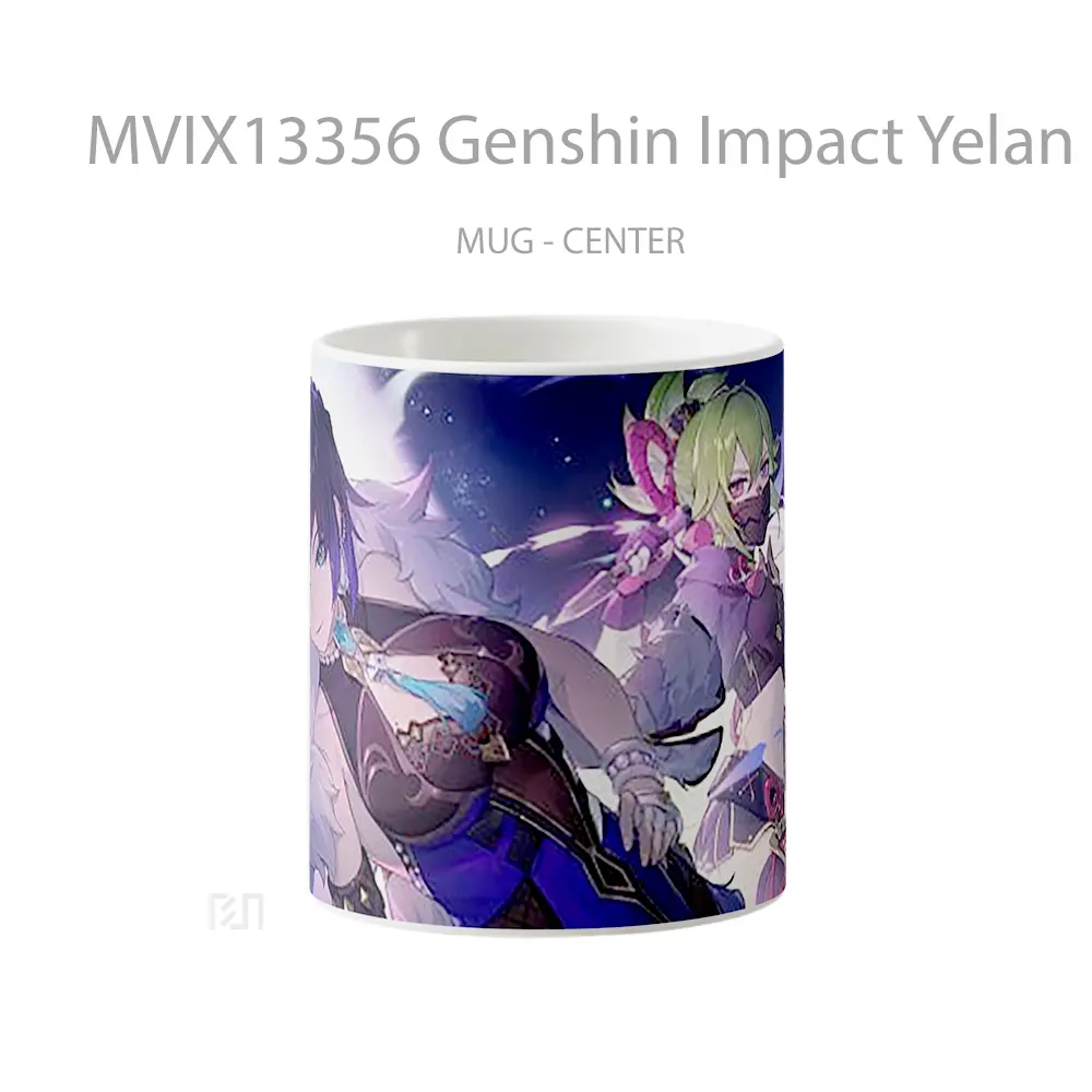 Mug Genshin Impact Yelan And Kuki Shinobu Cangkir Gamer