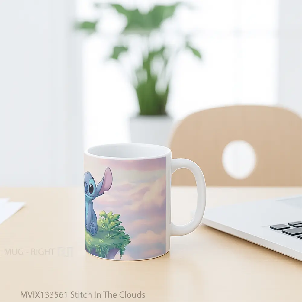 Mug Stitch In The Clouds Gelas Pemandangan Alam - All-side / Desain