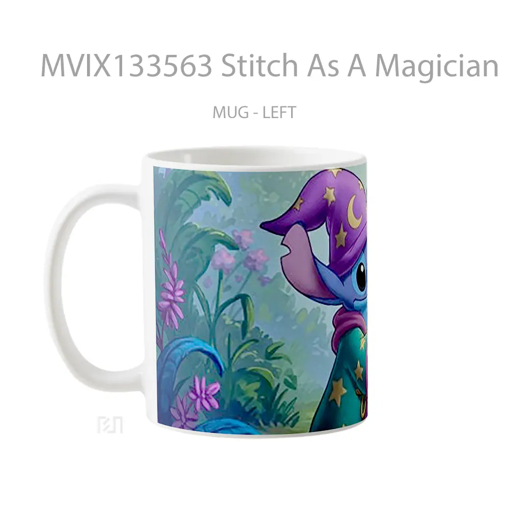 Mug Stitch As A Magician Gelas Keramik Unik - All-side / Desain