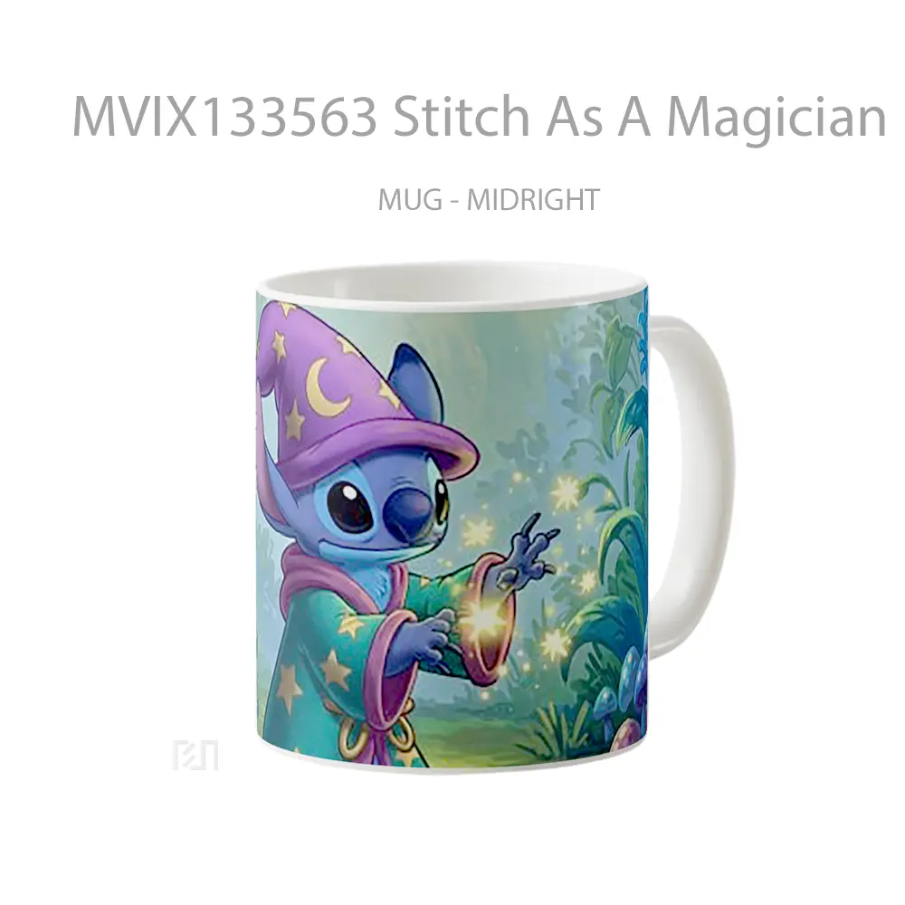 Mug Stitch As A Magician Gelas Keramik Unik - All-side / Desain